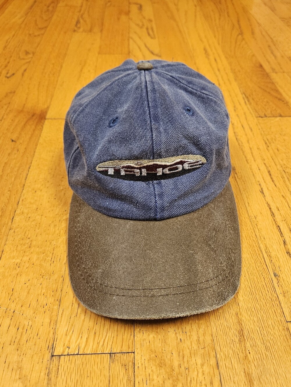 Vintage Tahoe Denim and Leather Bill Baseball Cap